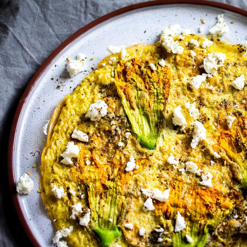 Omelette Zucchiniblüten Za'atar