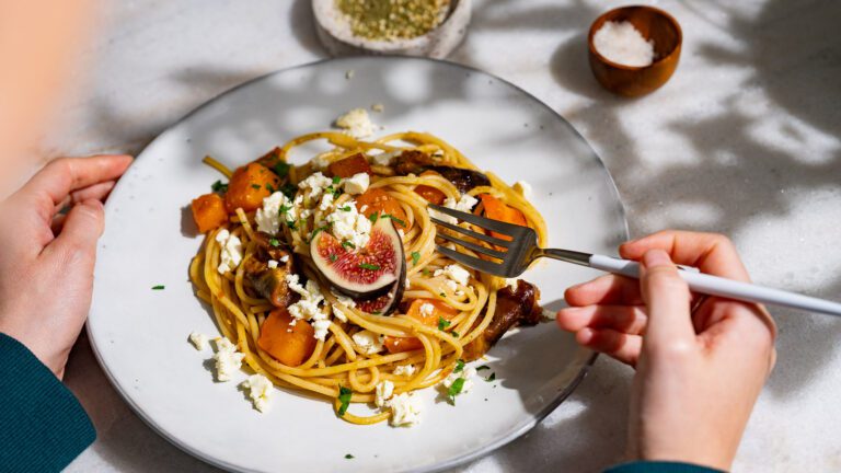 Pâtes à la courge et aux figues